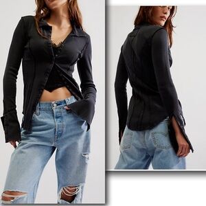 Free People NWOT Dropping Tears Shirt Medium